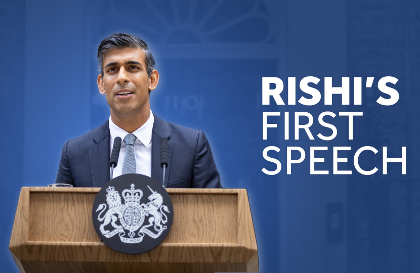 Rishi Sunak’s first speech as Prime Minister